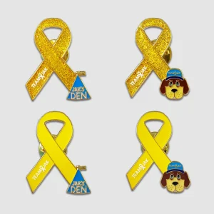 Glow Gold Pin Badges