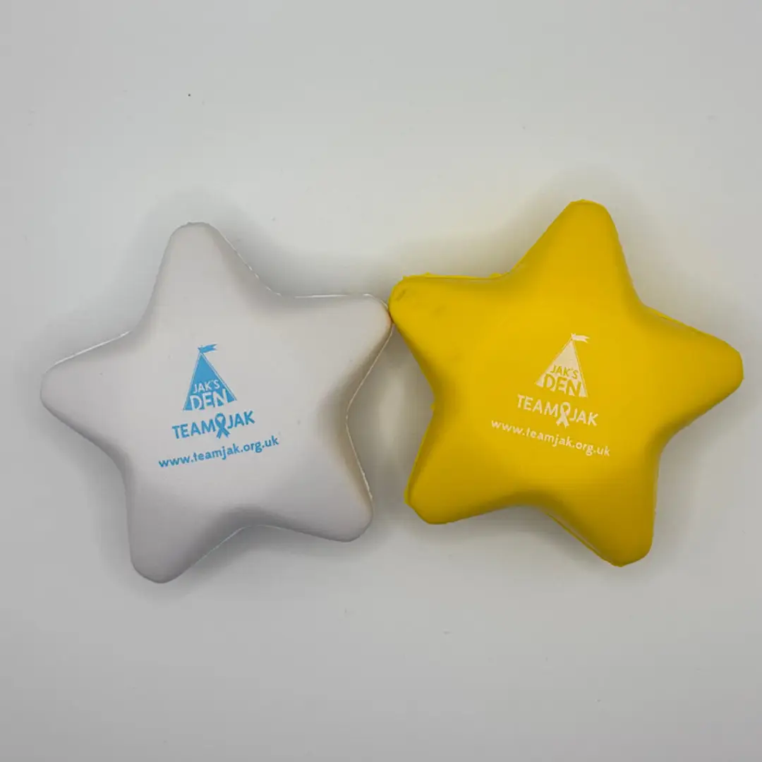 The Squeezy Star is a soft, tactile stress-relief toy that’s perfect for both kids and adults and aAvailable in bright yellow or clean white.