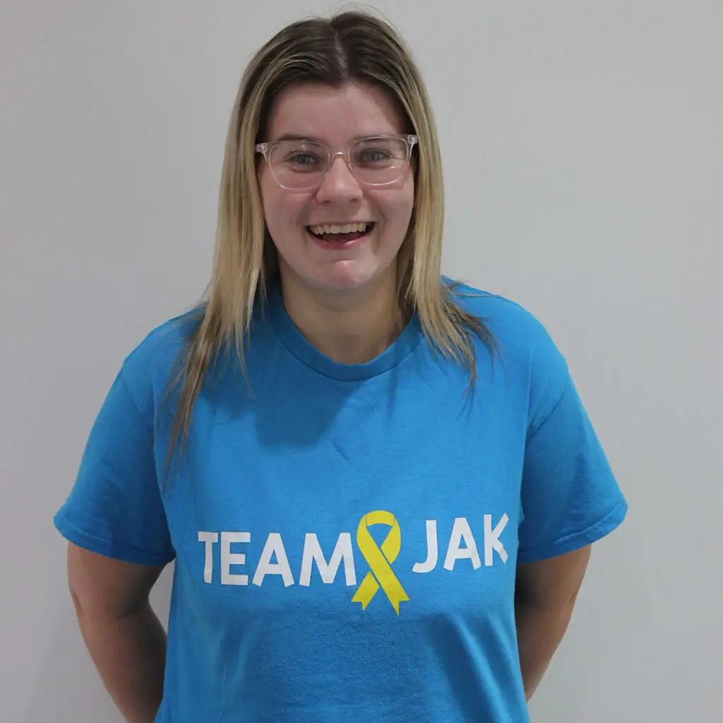 Rachel Laptucha, Support Play Worker at Scottish childhood cancer charity Team Jak.