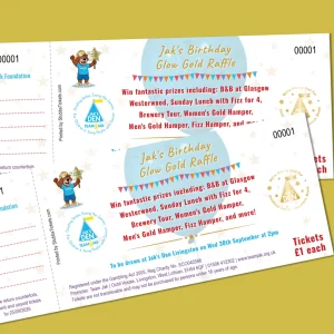 Glow Gold Raffle Tickets for Glow Gold Draw